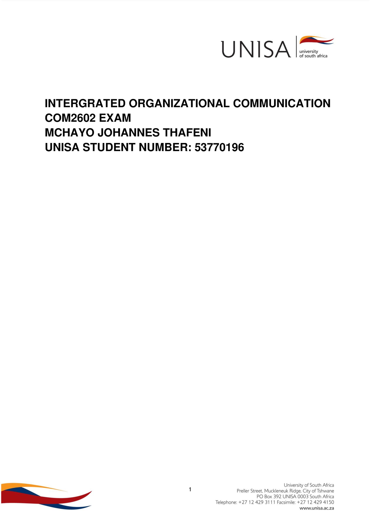 thesis organizational communication