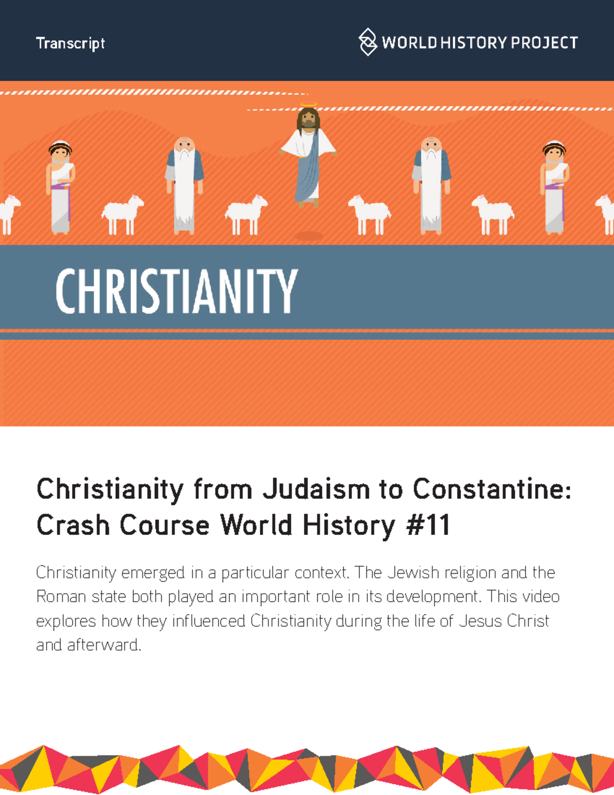 CC Christianity from Judaism to Constantine CCWH 11 Christianity from Judaism to Constantine