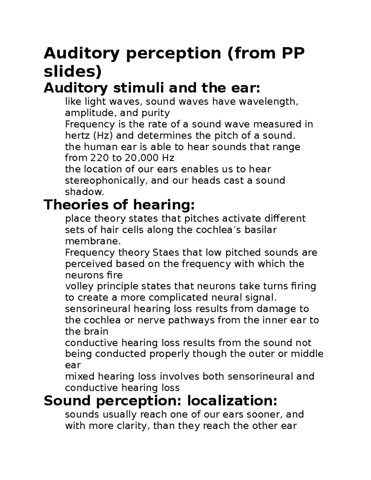 Auditory Perception - The Human Ear Is Able To Hear Sounds That Range ...