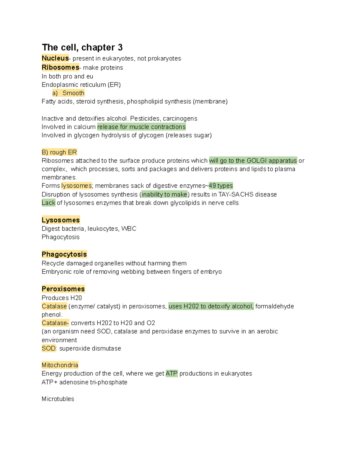 Bio 2 8 - Biology 105 Chapter 3 Lecture Notes - The Cell, Chapter 3 ...