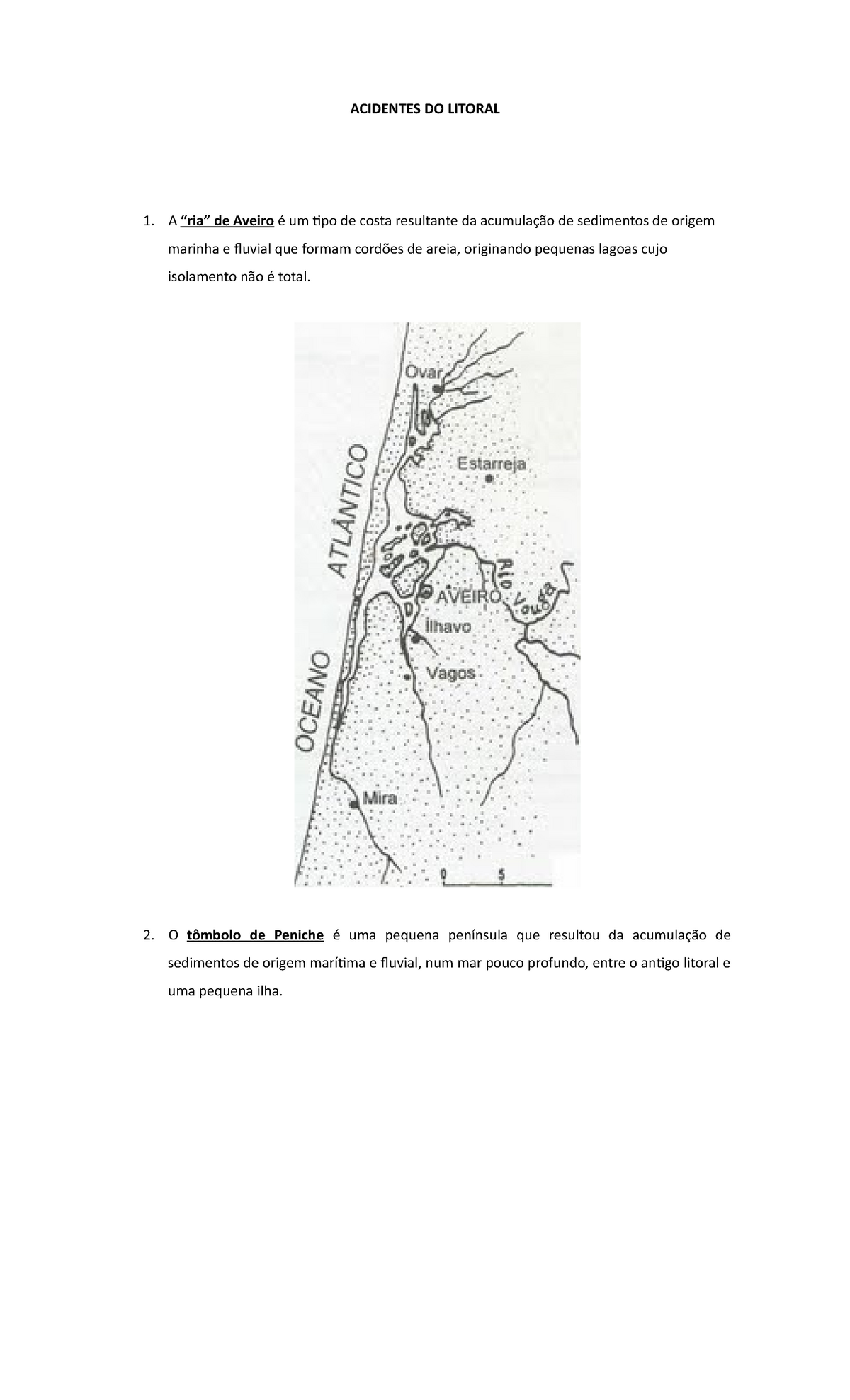 Acidentesdolitoral - Materia - ACIDENTES DO LITORAL A “ria” De Aveiro é ...