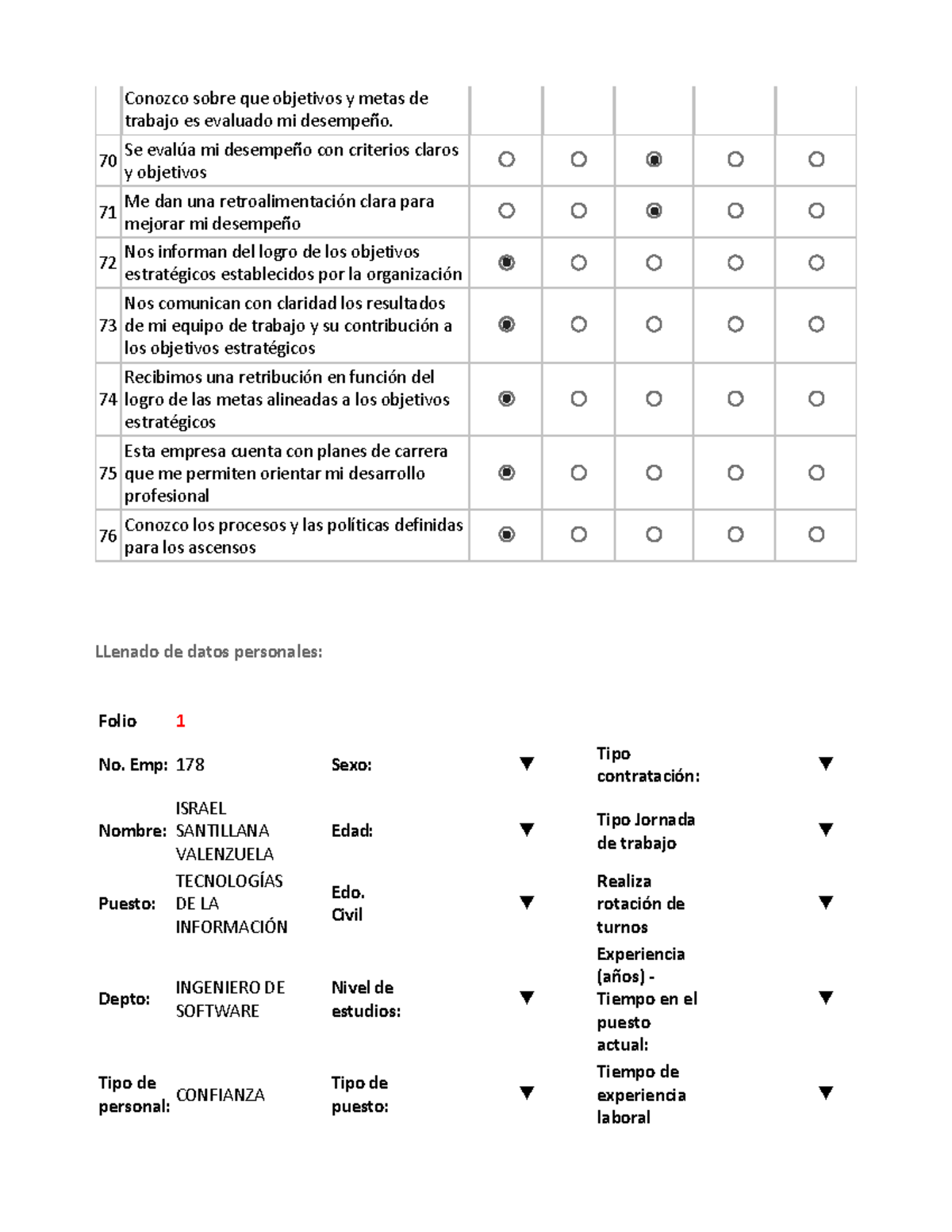 4 - Prueba - Conozco sobre que objetivos y metas de trabajo es evaluado ...