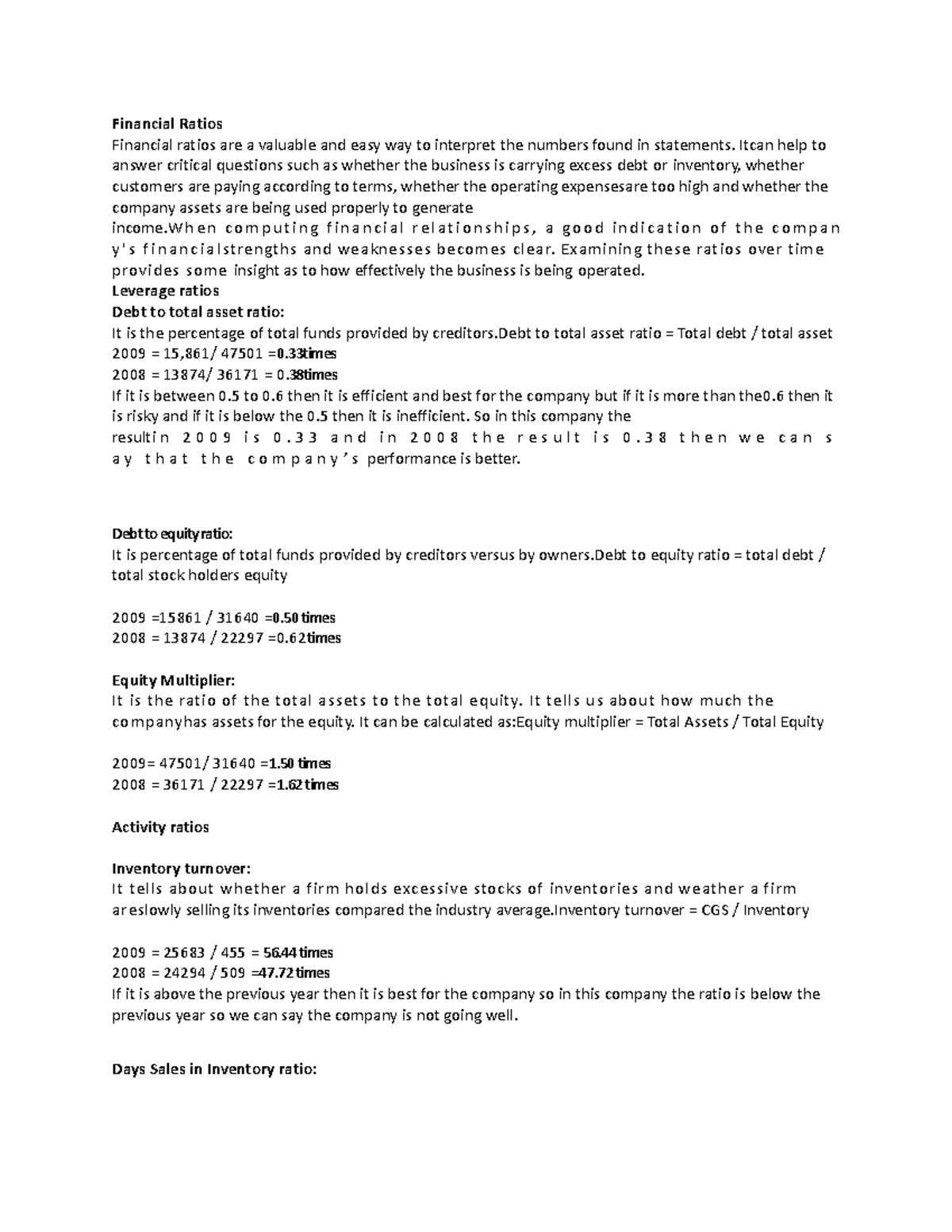 Financial Ratios - reference - Financial Ratios Financial ratios are a ...