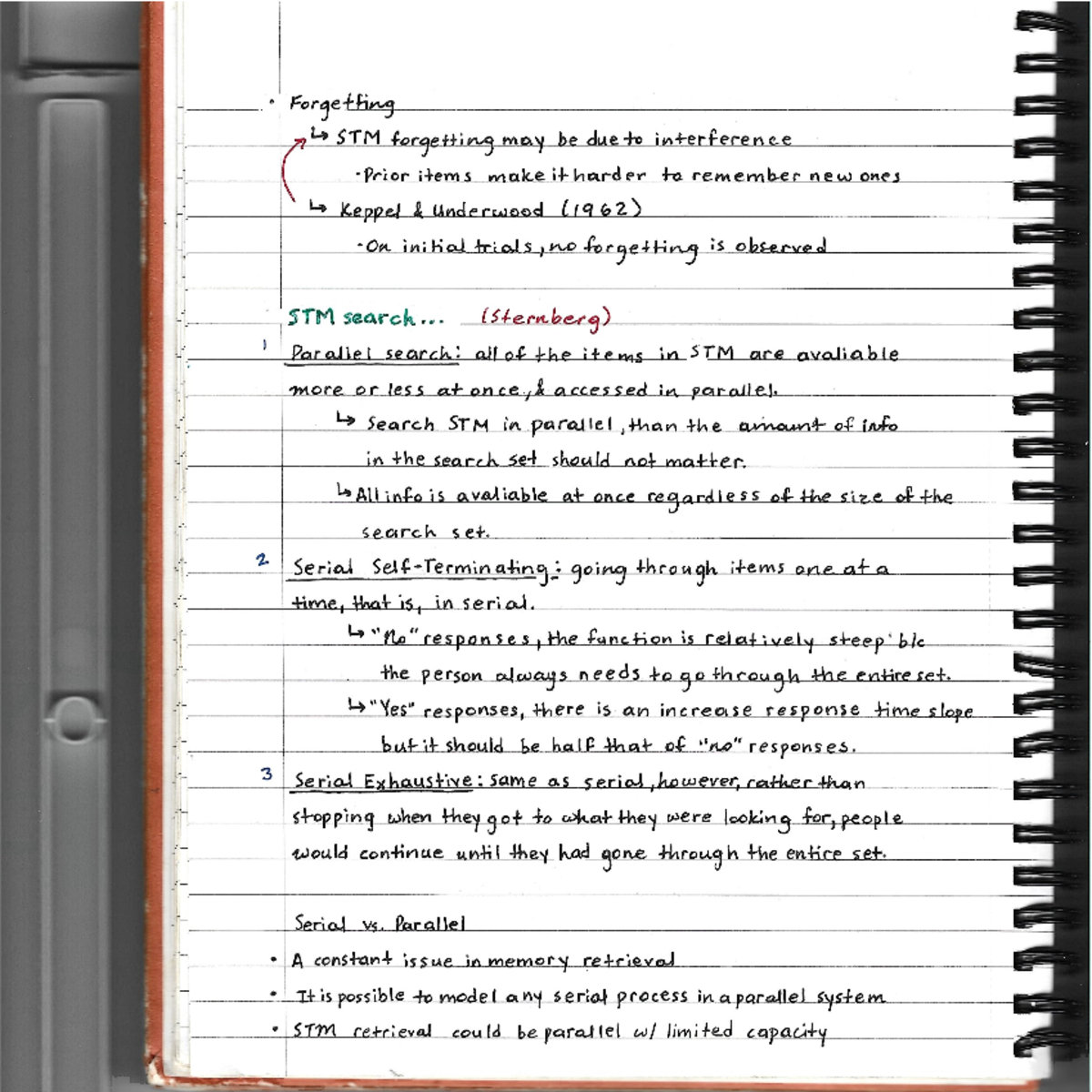Sensory and Short-Term Memory p.7 - PSY 327 - Studocu