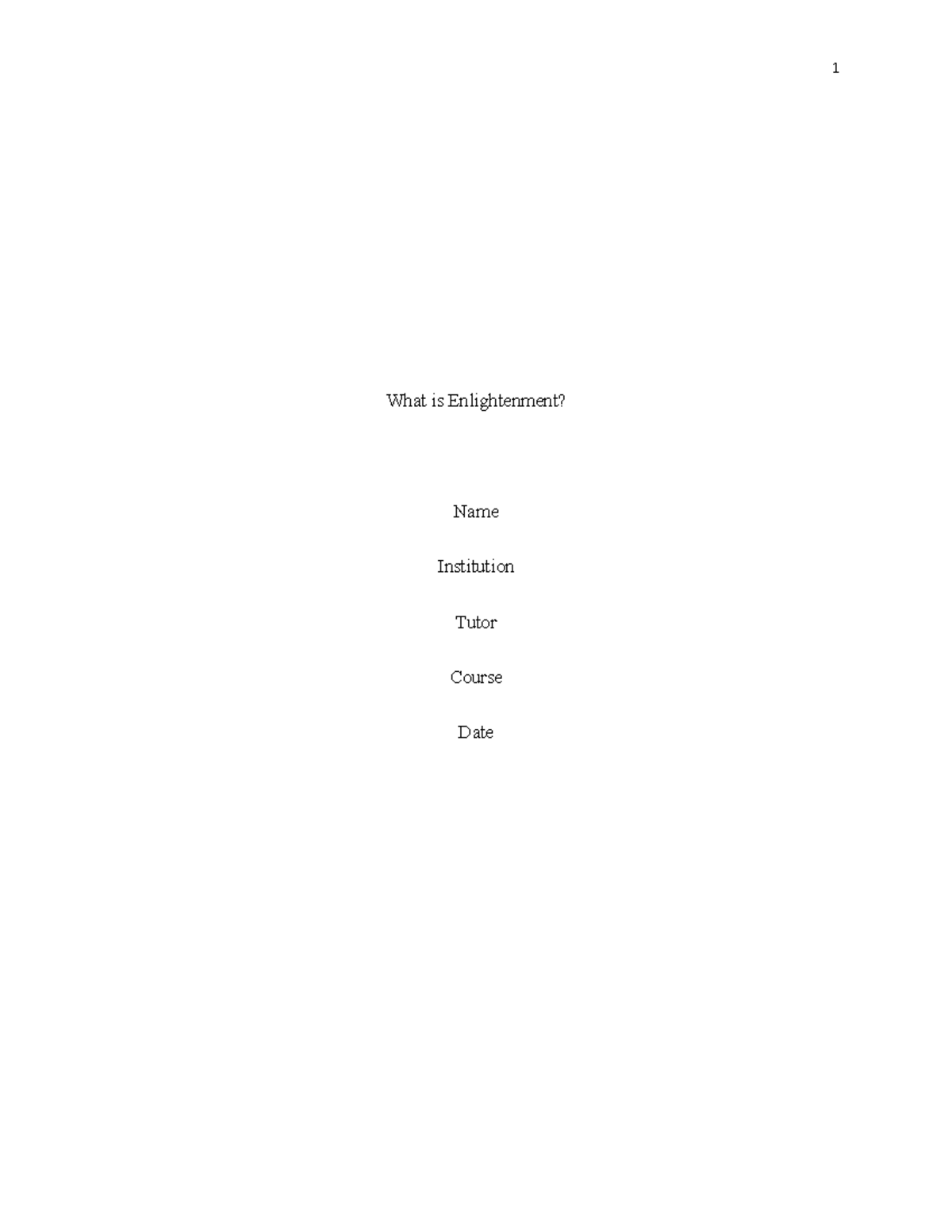 What Is The Meaning Of Enlightment Today 1 What Is Enlightenment