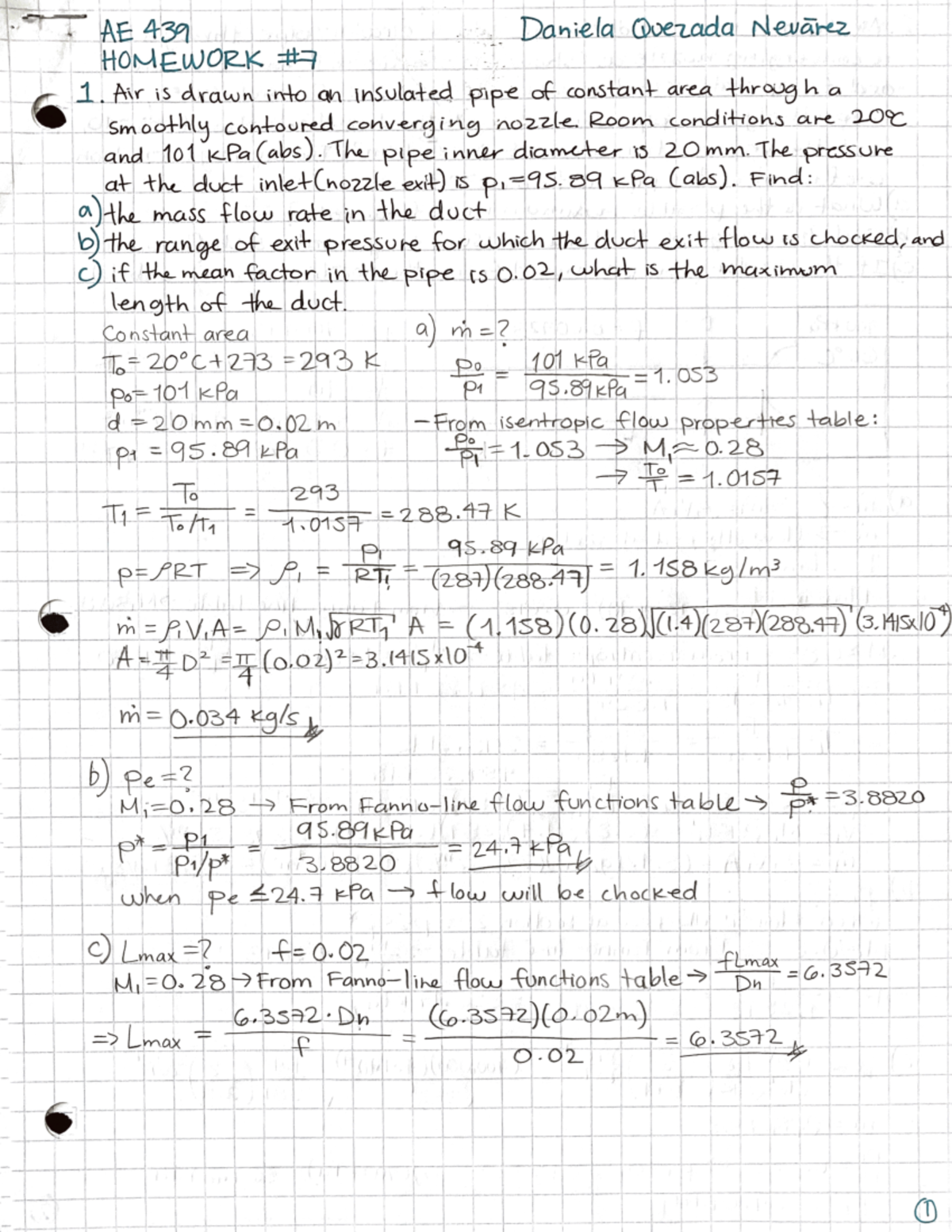 Aerodynamics II HW7 - Homework problems that help to study for exams ...