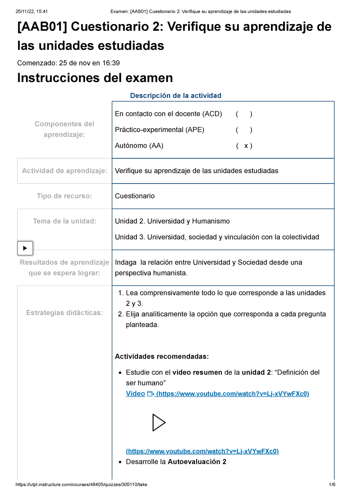 Examen [AAB01] Cuestionario 2 Verifique Su Aprendizaje De Las Unidades ...