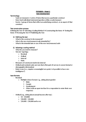 Assignment 1C : Development of a scale to measure Equanimity: The ...