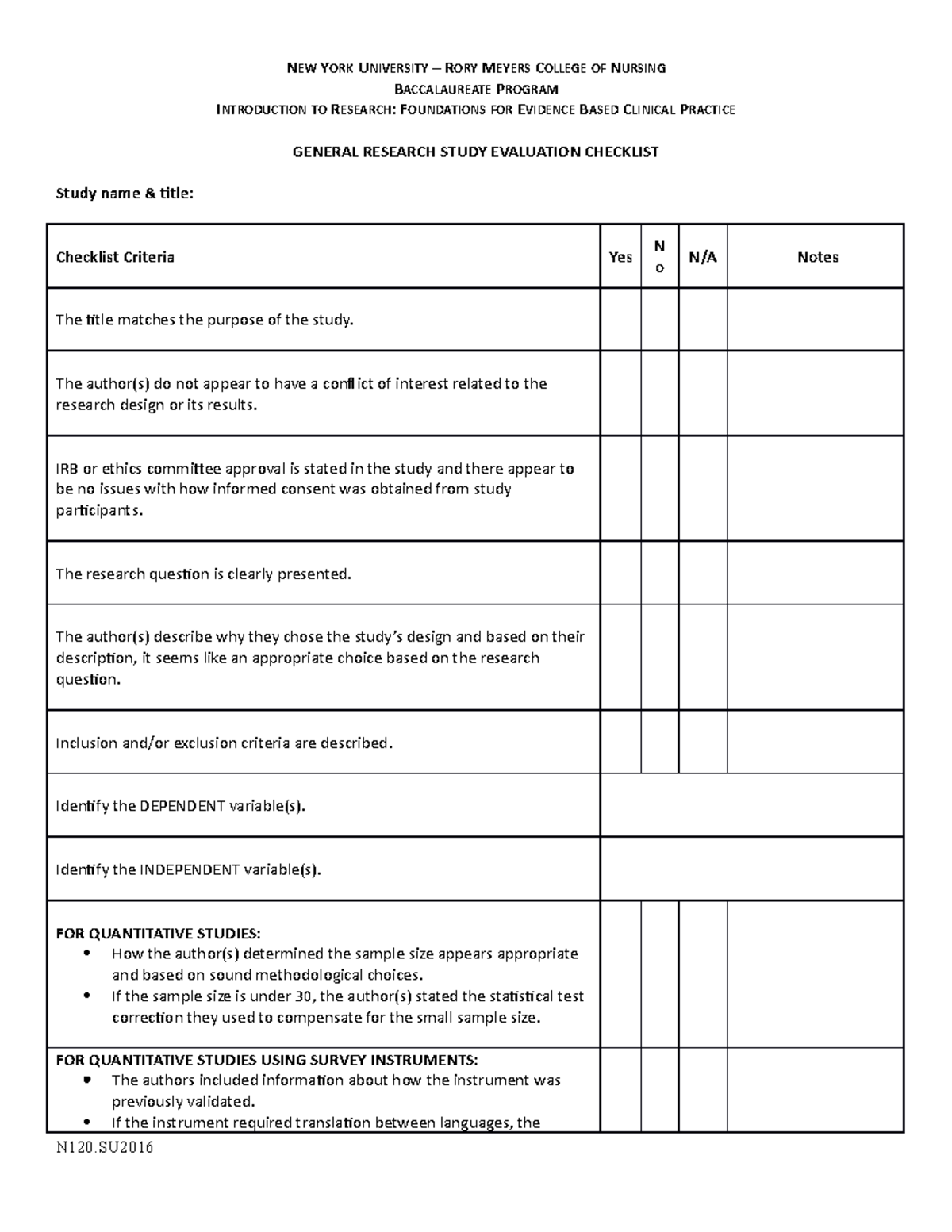 Article Review Form - NEW YORK UNIVERSITY – RORY MEYERS COLLEGE OF ...