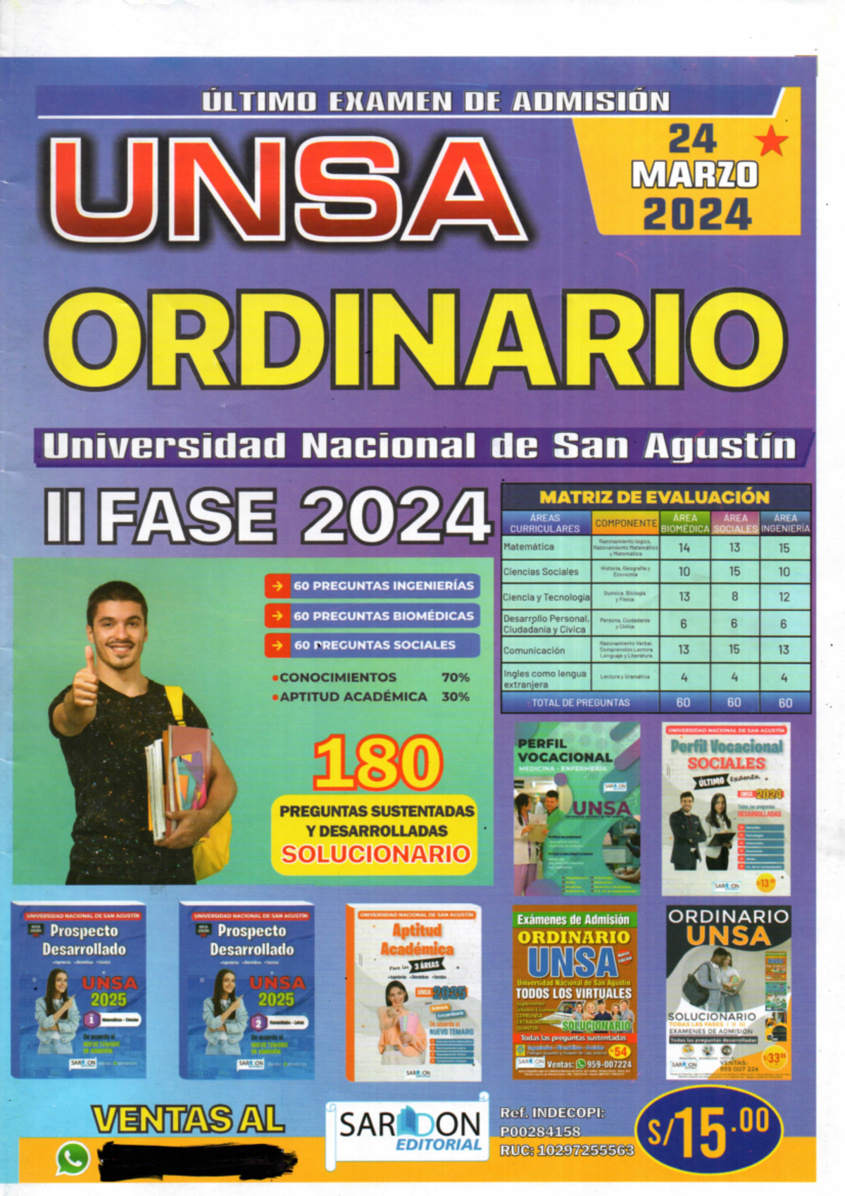 UNSA Ordinario II FASE - Marzo 2024 - Preparacion examen UNSA - Studocu