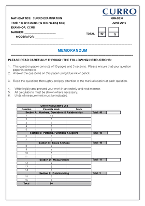 2021-MAT-Grade 10-November Examination memorandum-Paper 2 - MEMORANDUM ...