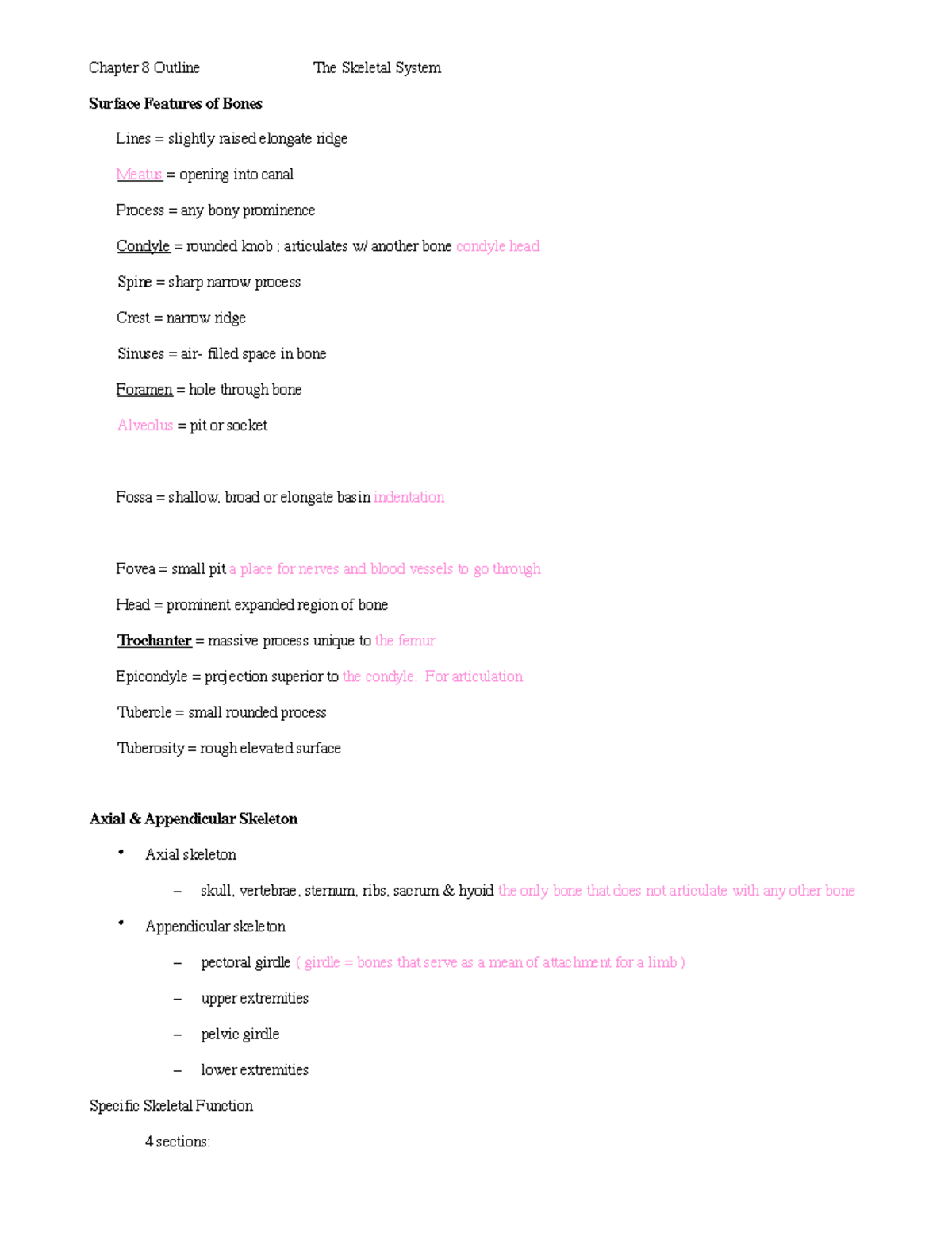Chapter 8 Notes PDF - Dr. Matre, fall of 2022 - Chapter 8 Outline The ...