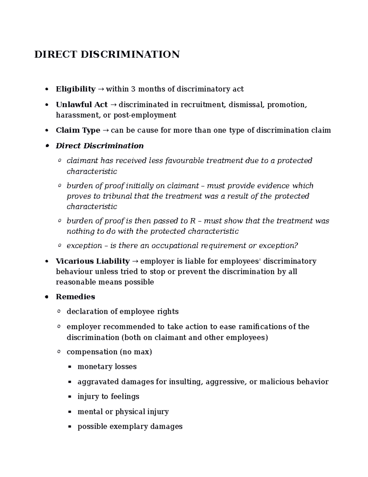 case study of direct discrimination