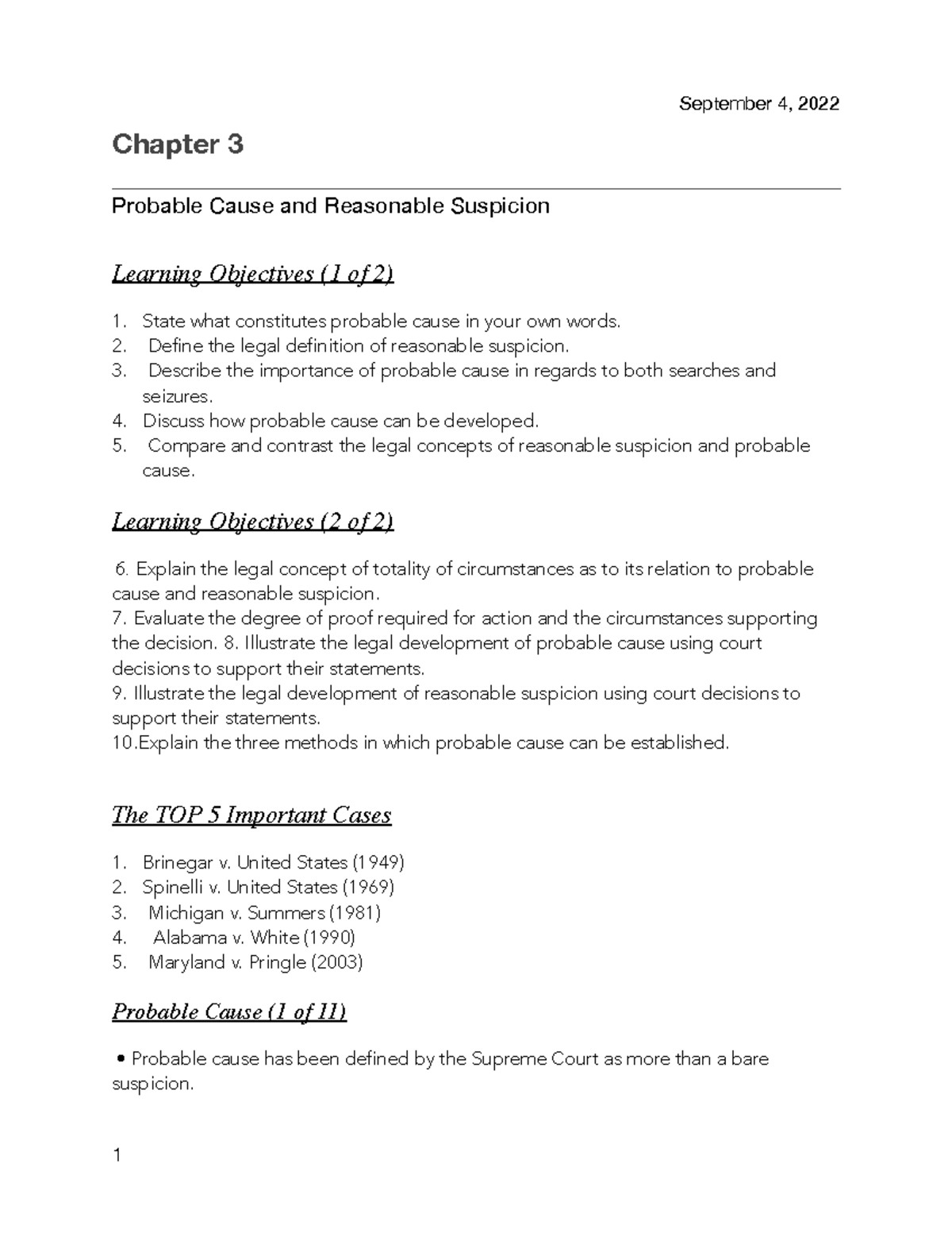 ADJ-2 week 3 notes - ADJ-2. CRIMINAL PROCEDURE Law and Practice chapter ...