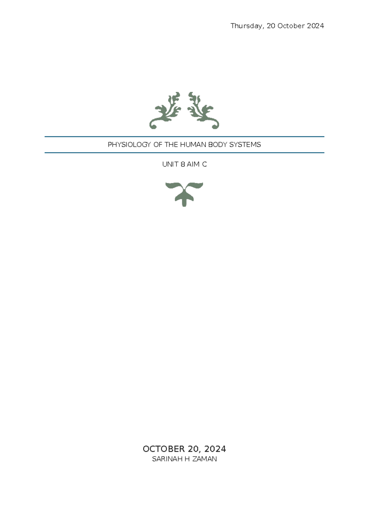 UNIT 8 AIM C Assignment All about the digestive system and disorders