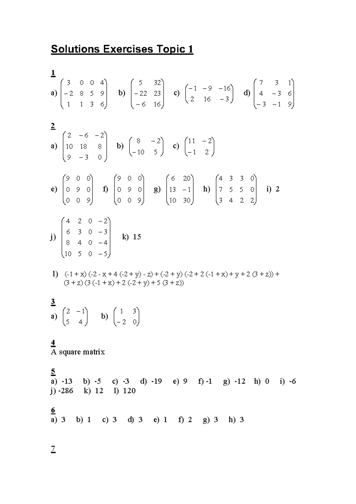 Solutions Exercises Topic 1 Studocu