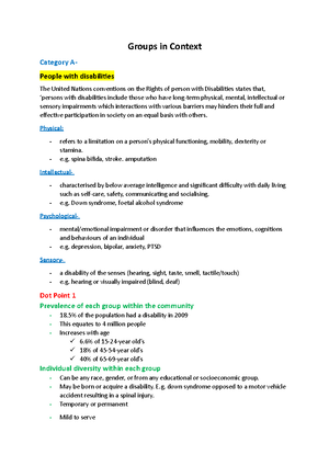 CAFS HSC Notes - General acronyms Wellbeing: “SPEECS” Spiritual ...