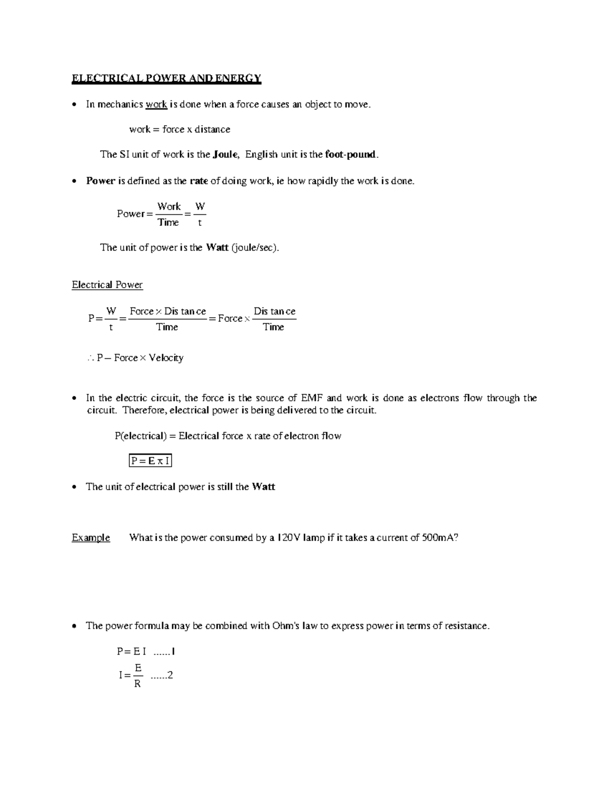 electrical power and energy problem solving