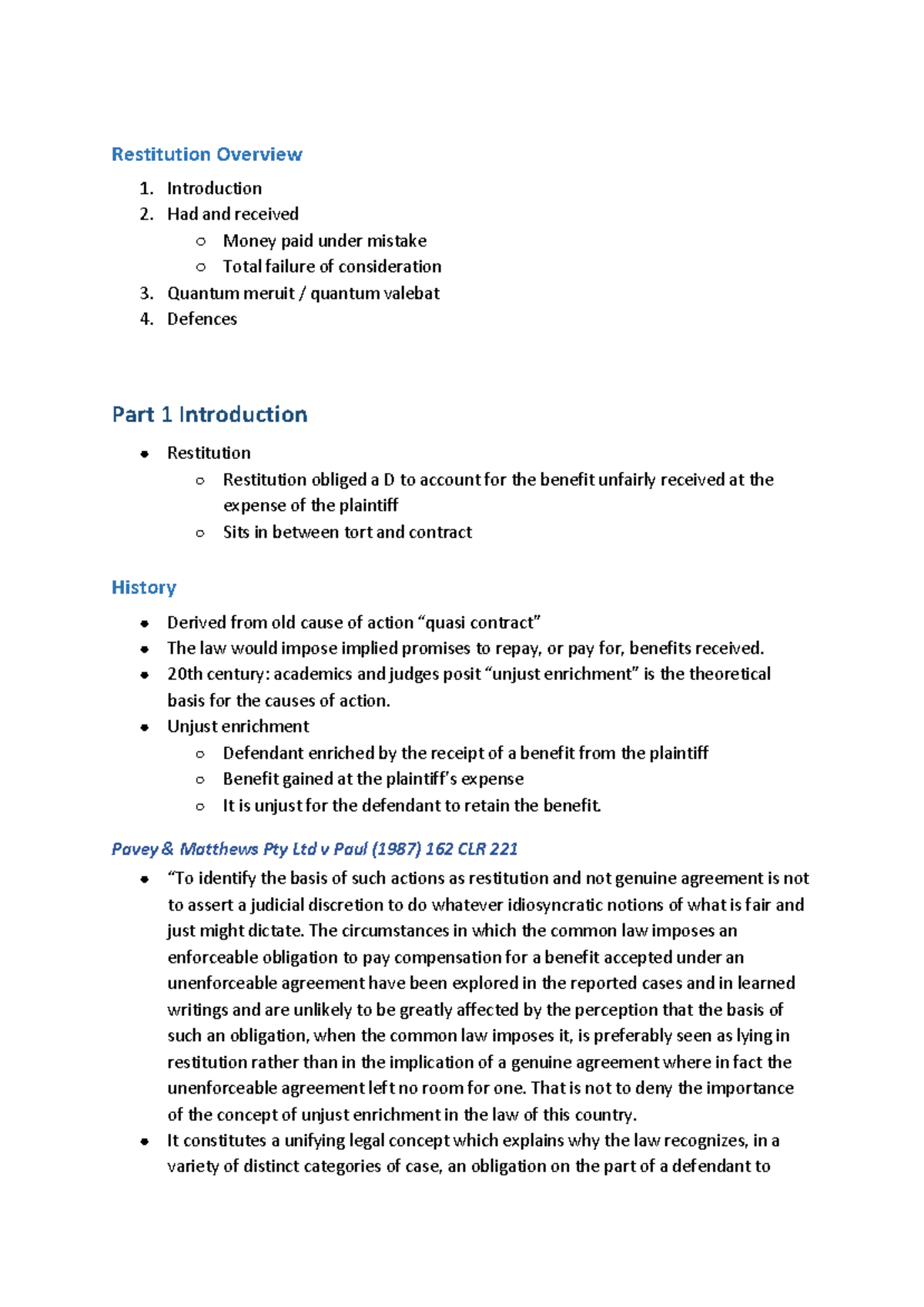 Restitution - Lecture notes 11 - Restitution Overview Introduction Had ...
