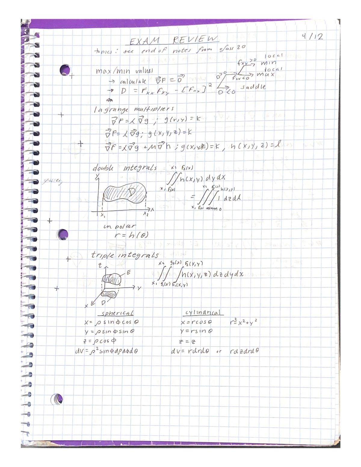 Exam 2 Summary - MA-UY 2114 - Studocu