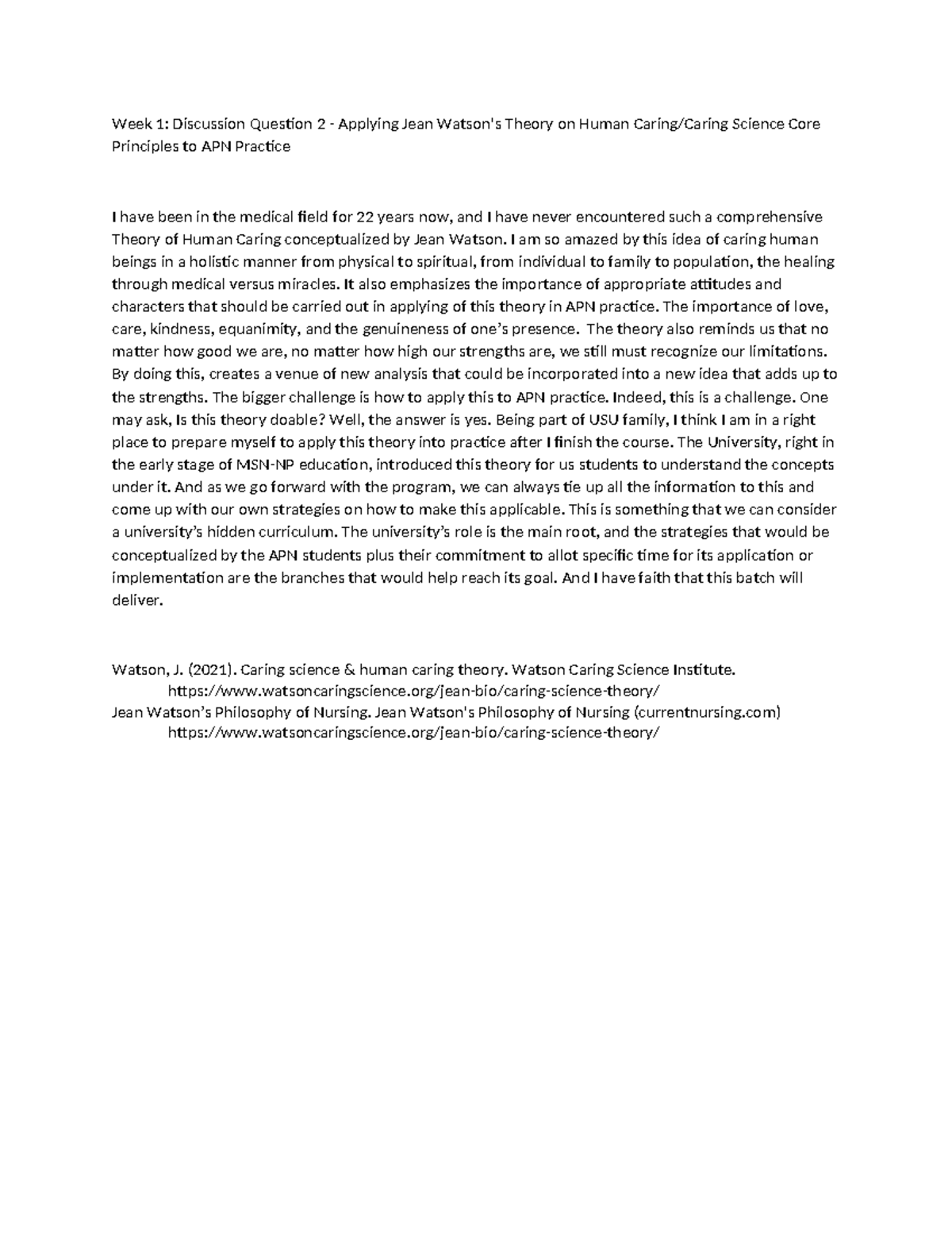 MSN 560 DQ 2 Week 1- MAin Post - Week 1: Discussion Question 2 ...