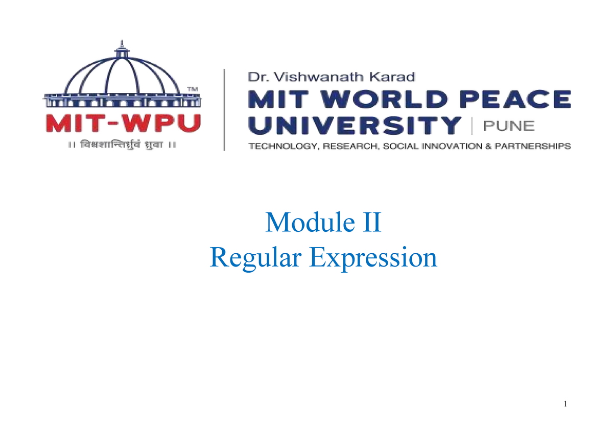 Mitwpu Unit 2-Theory of Computation - MIT World Peace University - Studocu