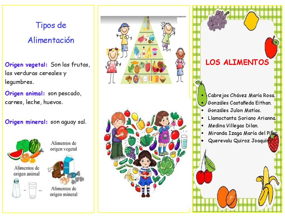 Alimentos - ghgshfh - Origen vegetal: Son las frutas, las verduras
