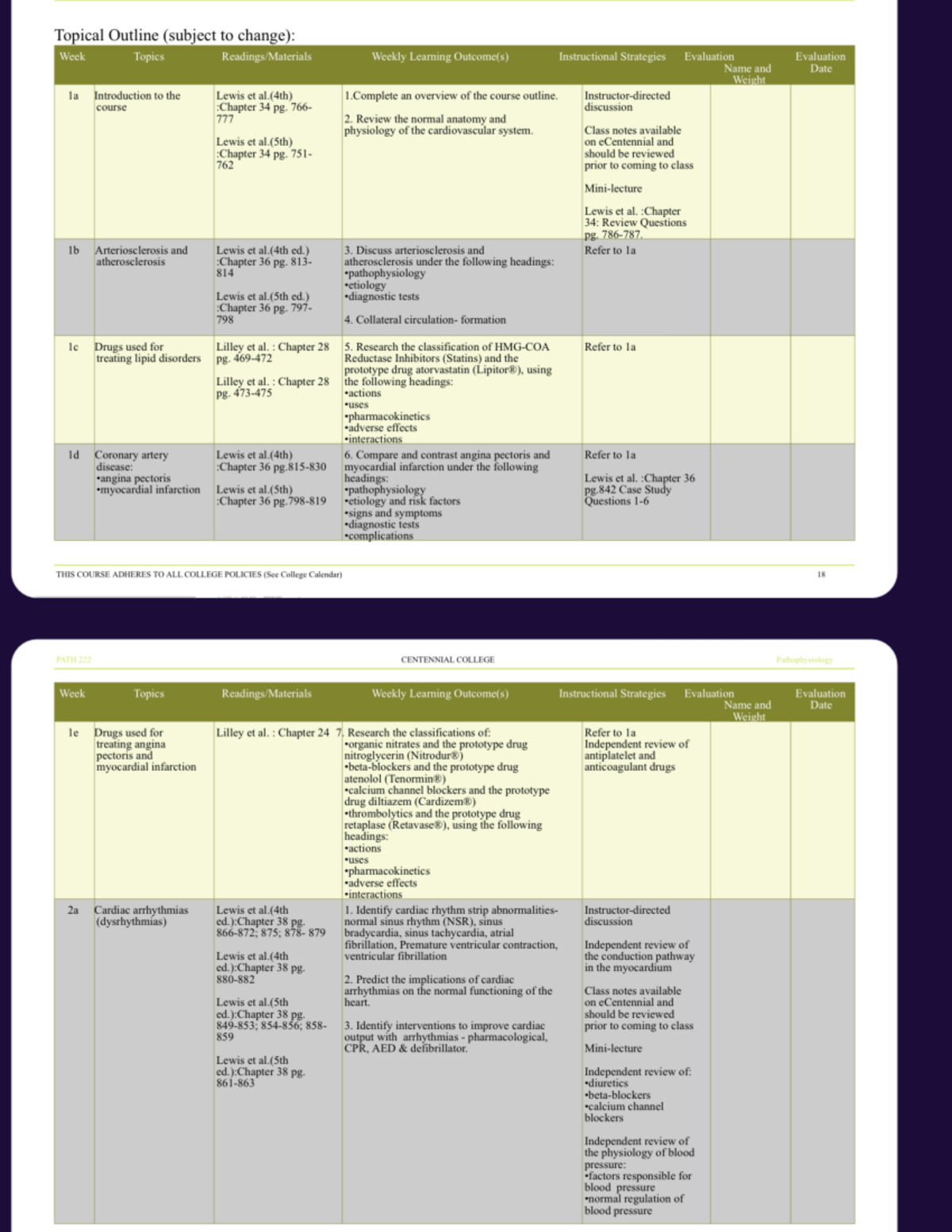 Test1 course outline - Studocu
