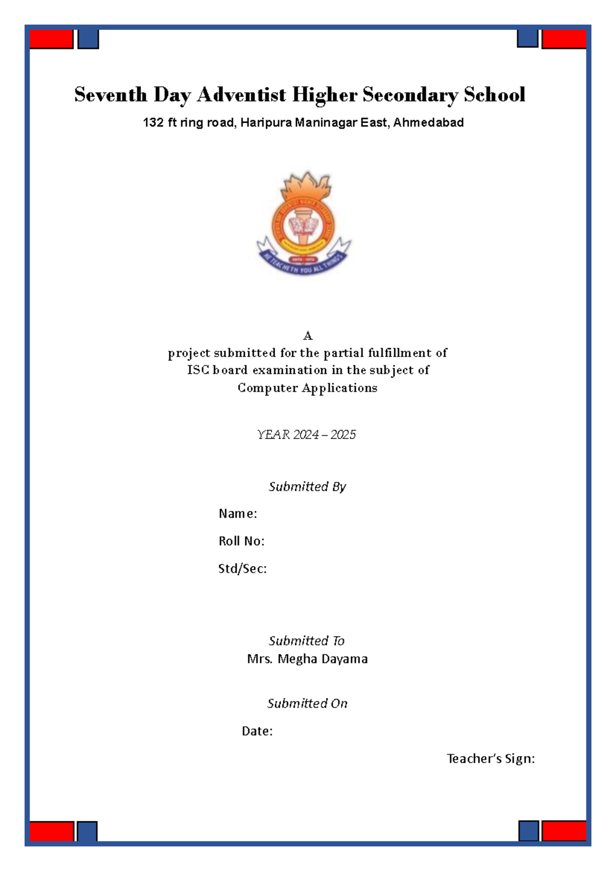 Comp frontpage - Nothing - Computer Science SL - Seventh Day Adventist ...