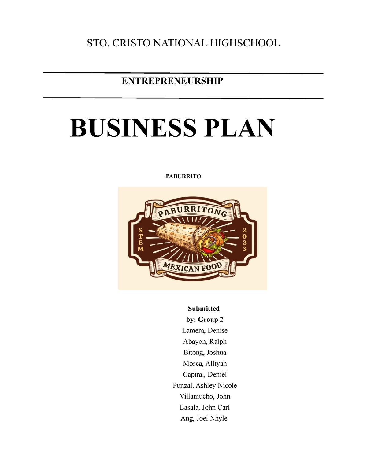 business plan chapter 2 pdf