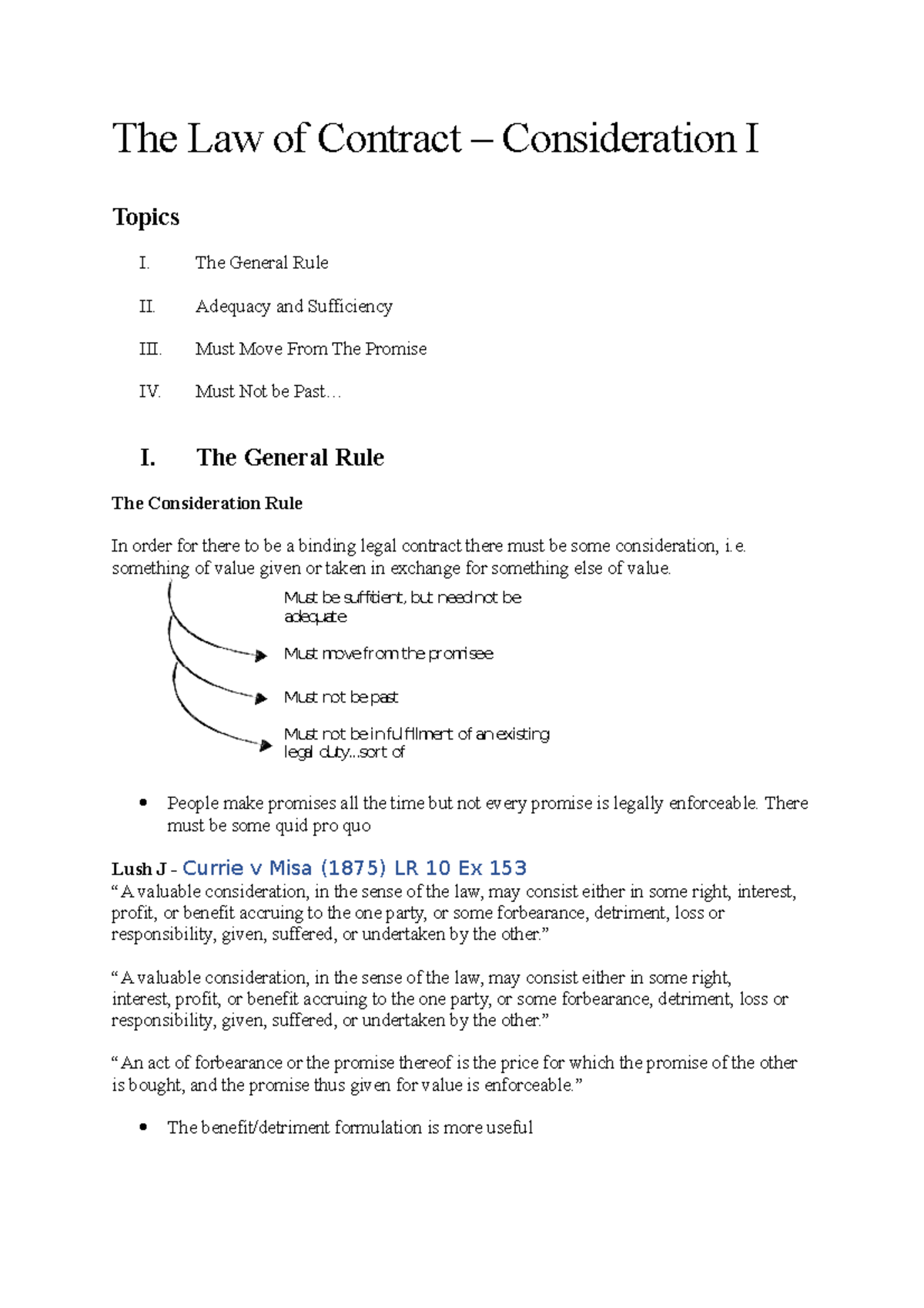 consideration contract law assignment