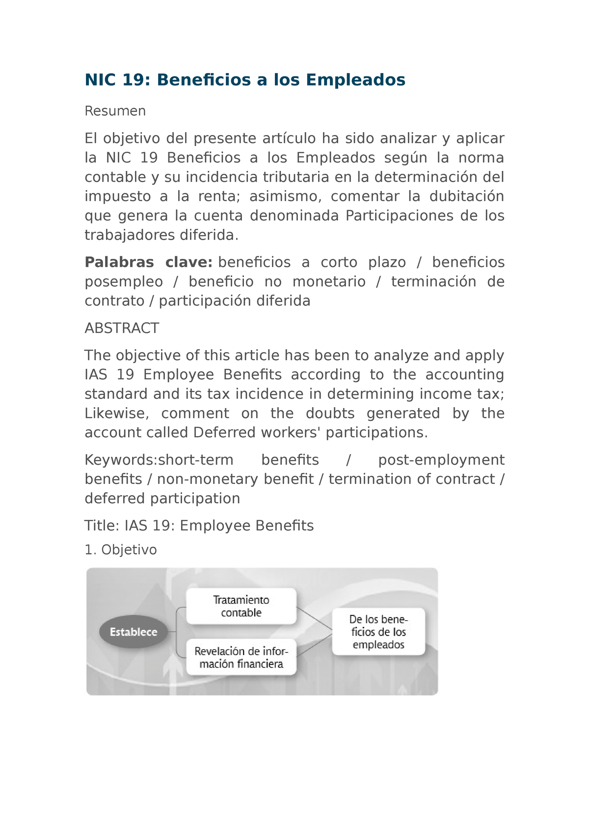 Nic 19 Beneficios A Los Empleados Palabras Clave Beneficios A Corto Plazo Beneficios 4880