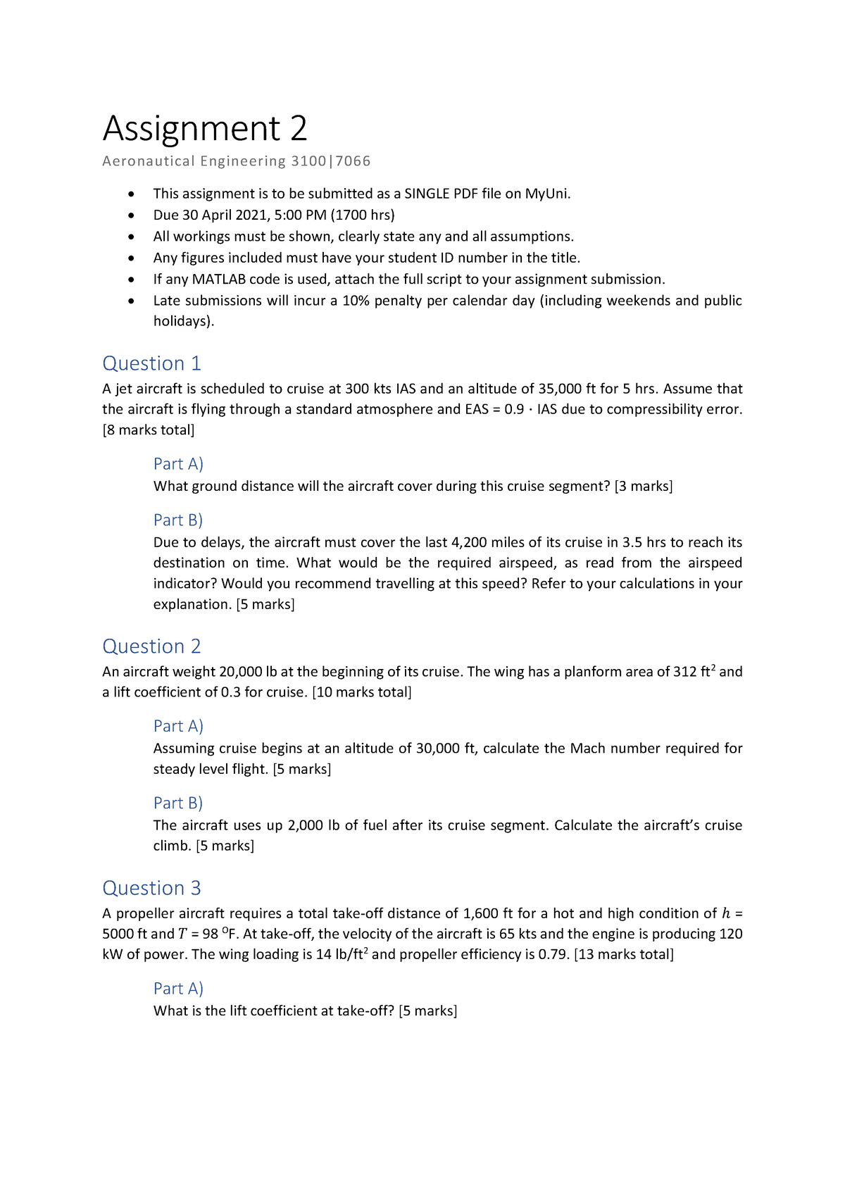 essay jet aircraft performance assignment