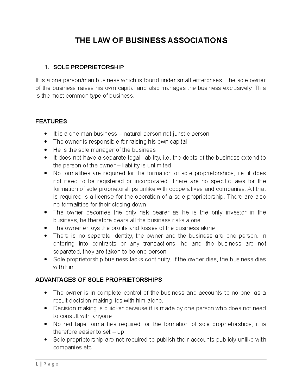 Topic 5 THE LAW OF Business Associations - THE LAW OF BUSINESS ...