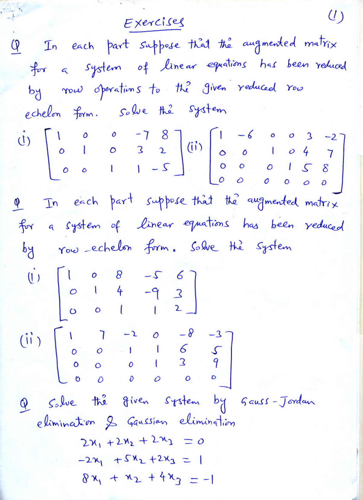 Lecture 4 - imran notes - Linear Algebra - Studocu