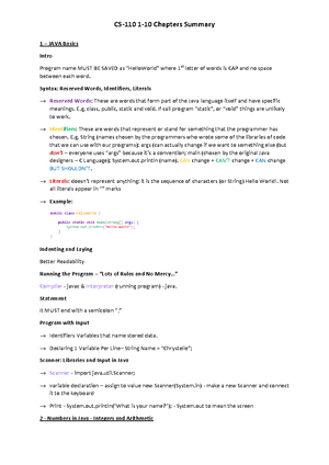 Chapter 2 - Numbers in Java - Chapter 2 - Numbers in Java 1 Chapter 2 ...