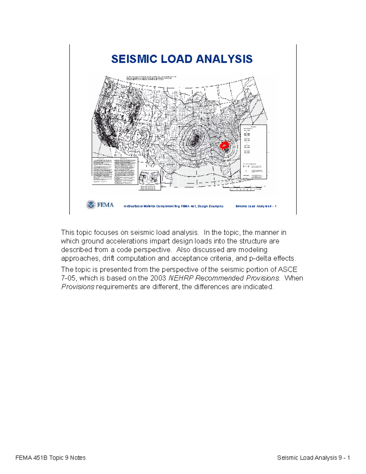 Topic 09-Seismic Load Analysis Notes - SEISMIC LOAD ANALYSIS ...