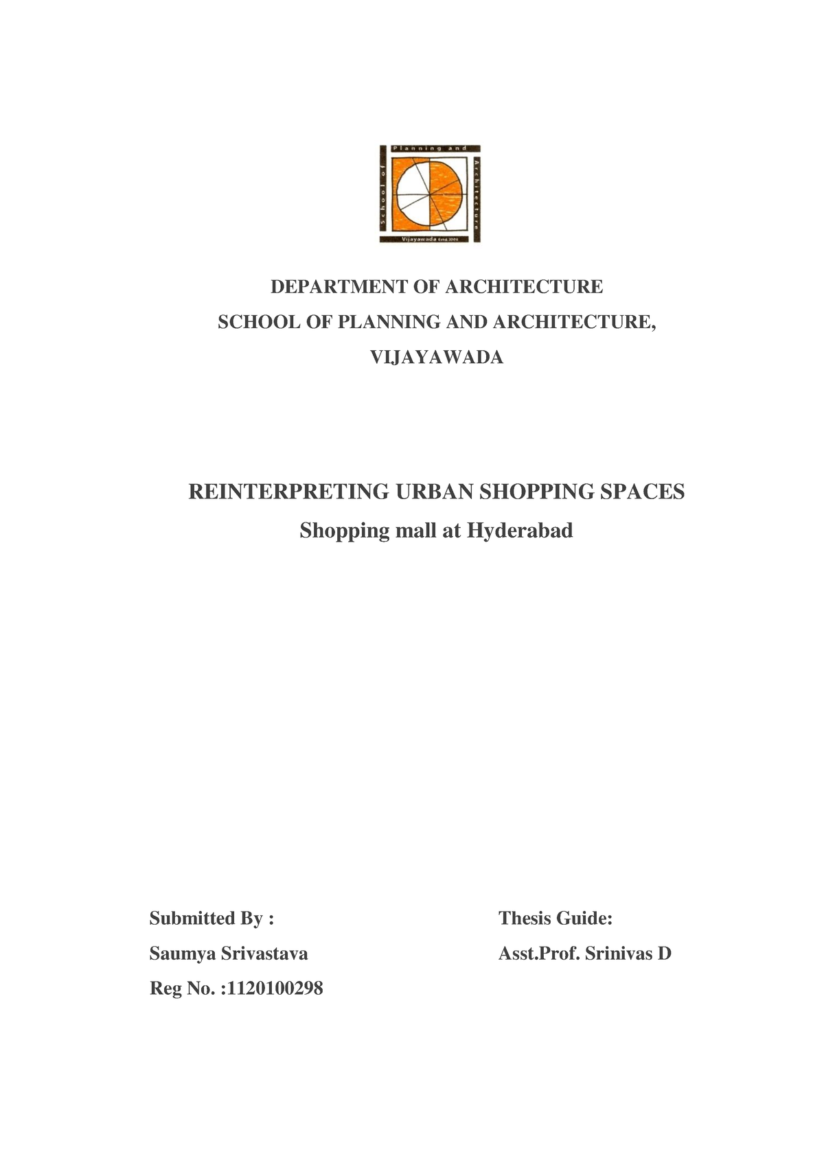 architectural thesis report pdf