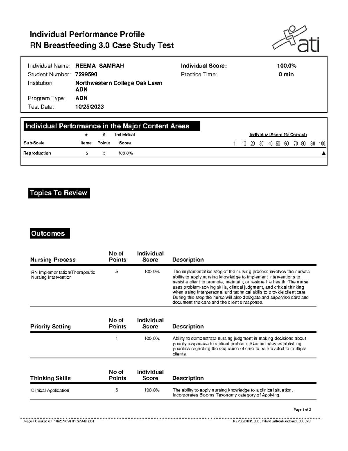 rn breastfeeding case study test