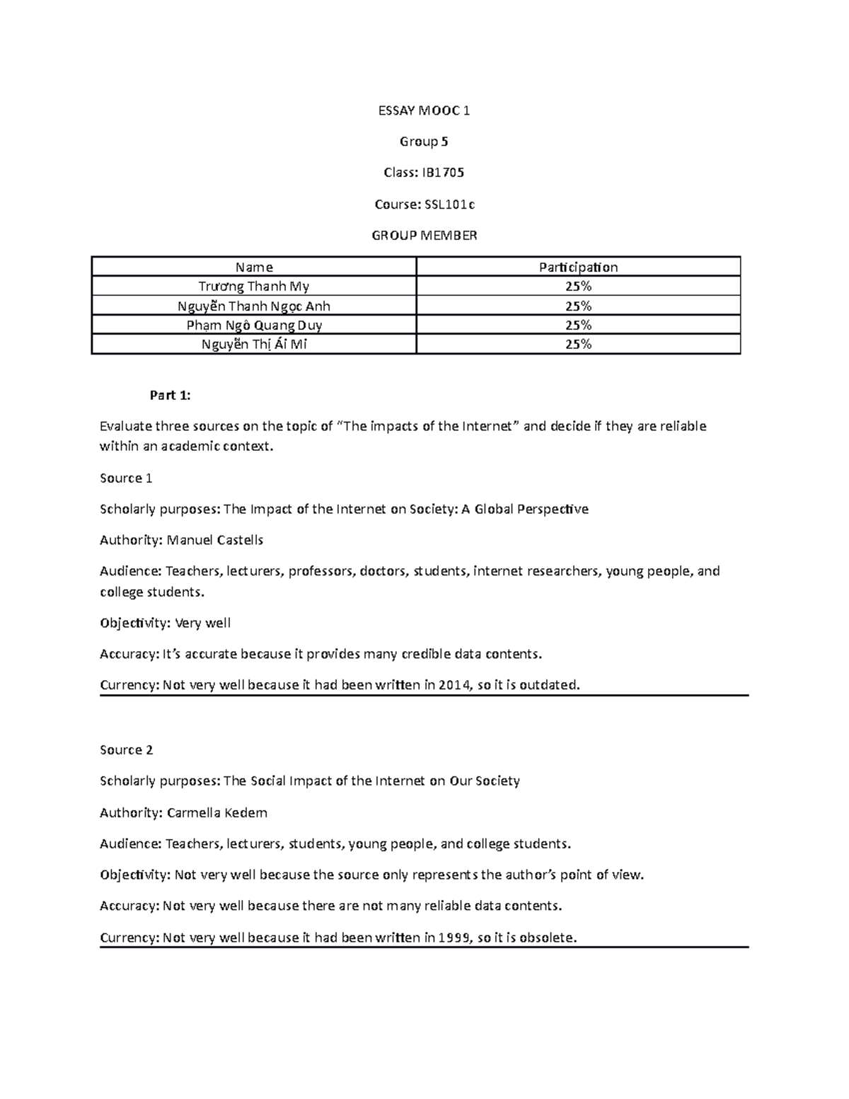 Group 5 IB1705 Essay MOOC 1 - ESSAY MOOC 1 Group 5 Class: IB Course ...