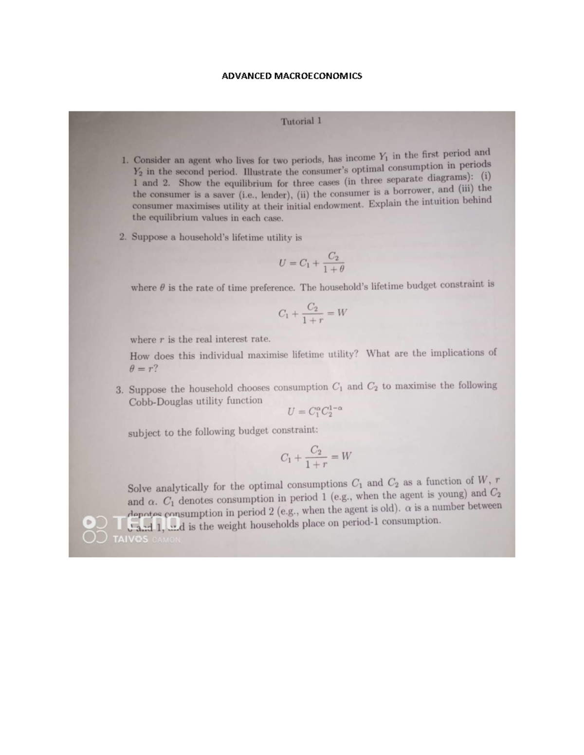 Advanced Macroeconomics - UCC - Studocu