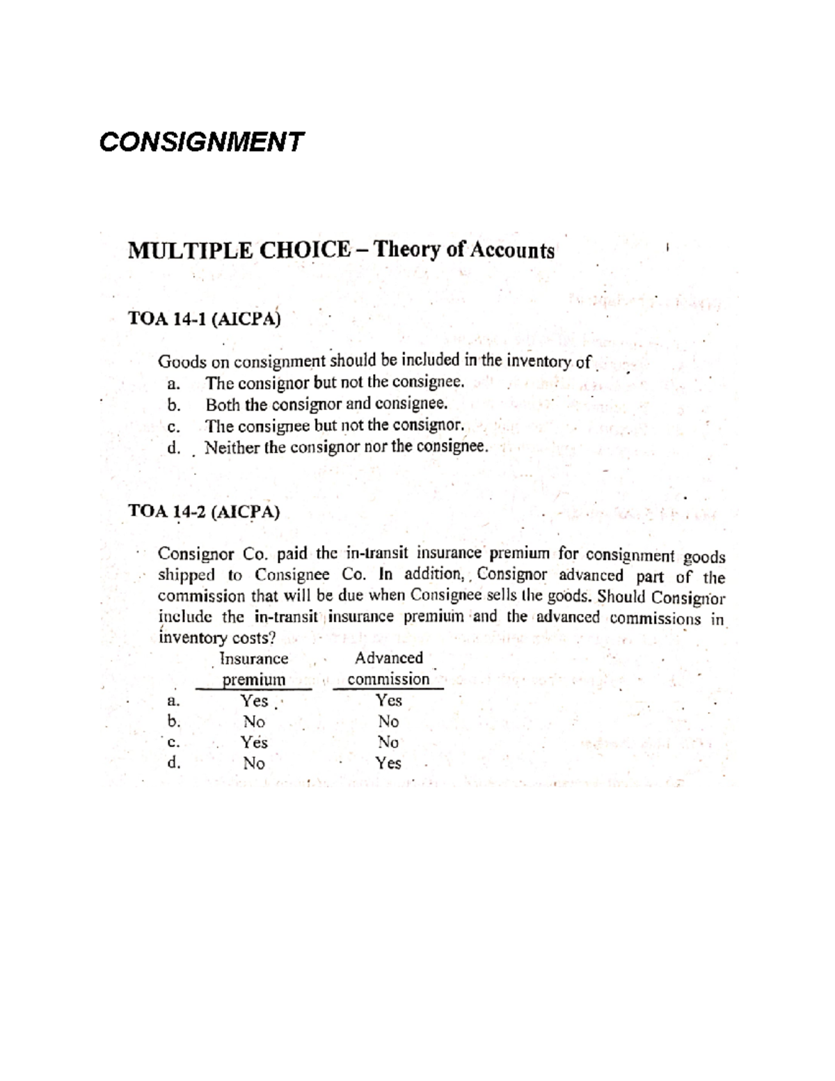 TOA BASIS OF DR DEY THE SINGLE OLD LEGEND - CONSIGNMENT MULTIPLE CHOICE ...