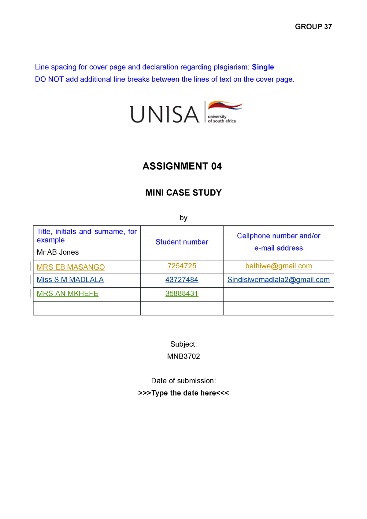 MAIN Draft MNB3702 Assignment 04 Group 37 Line Spacing For Cover   Thumb 1200 1698 