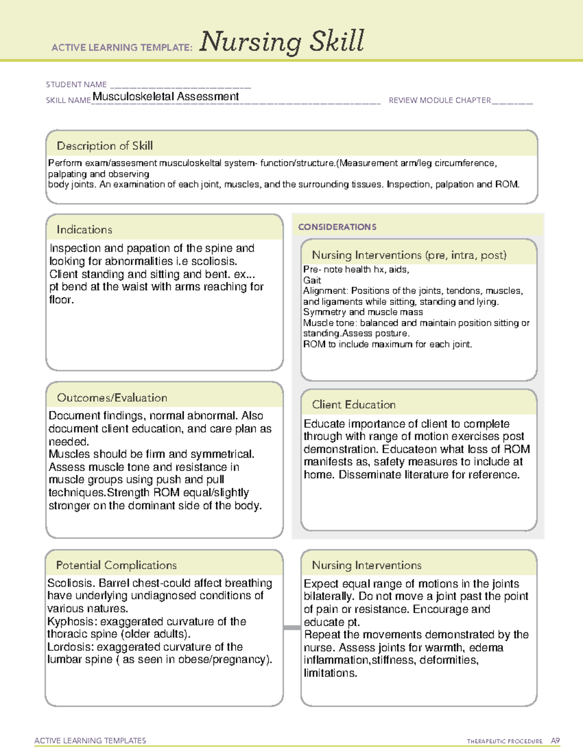 ALT SIM Musculoskeletal Assessment - ACTIVE LEARNING TEMPLATES ...