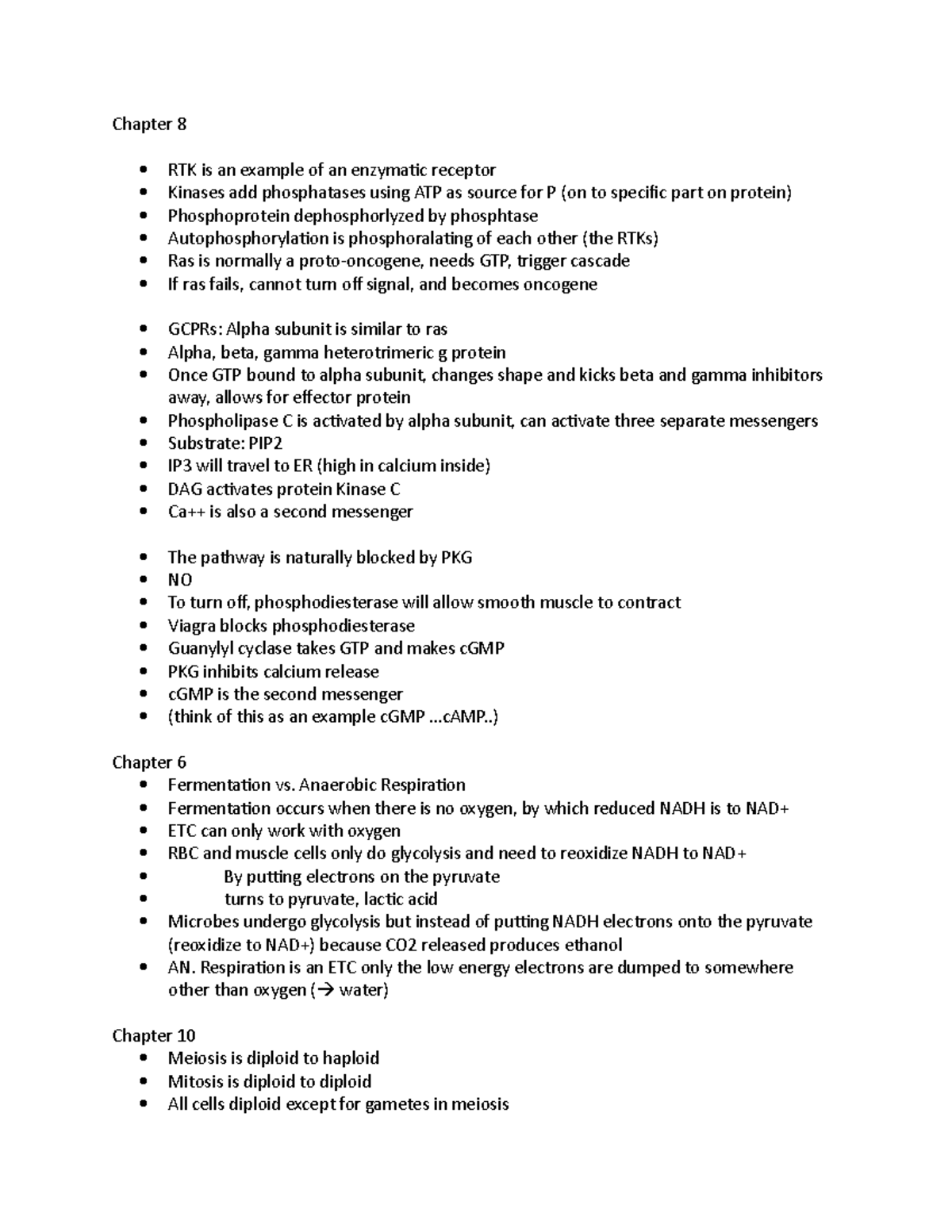 Review Test 2 - BIO 122 Fall 18/19 - Chapter 8 RTK is an example of an ...