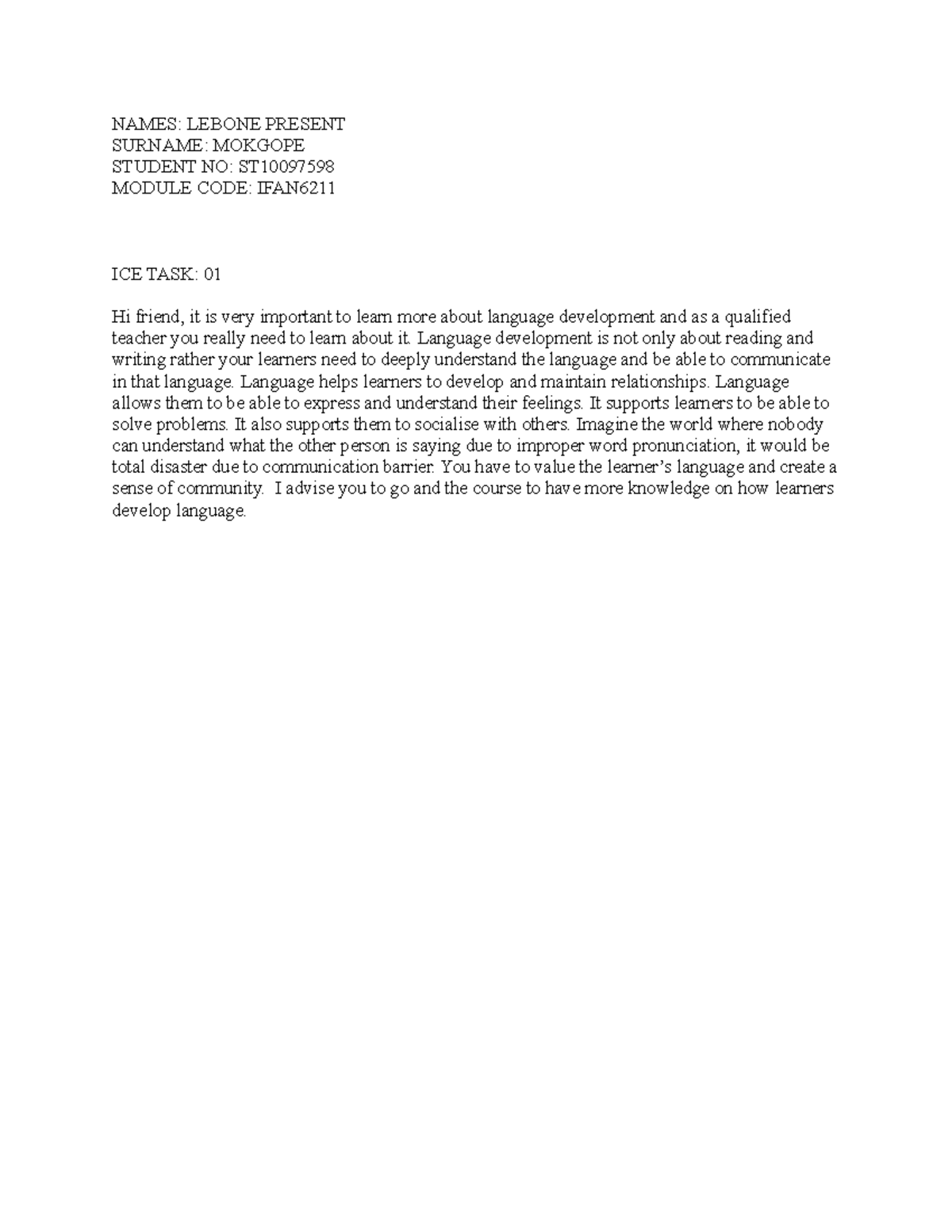 Ifan6211 Ice Task 1 Ice Task Names Lebone Present Surname Mokgope