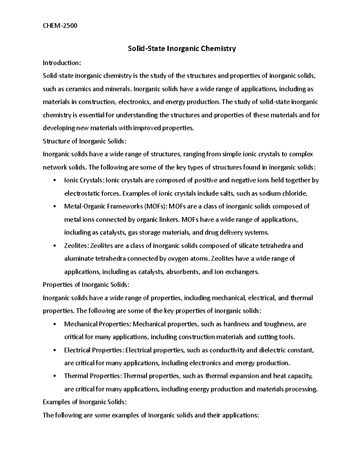 Solid-State Inorganic Chemistry - CHEM- Solid-State Inorganic Chemistry ...