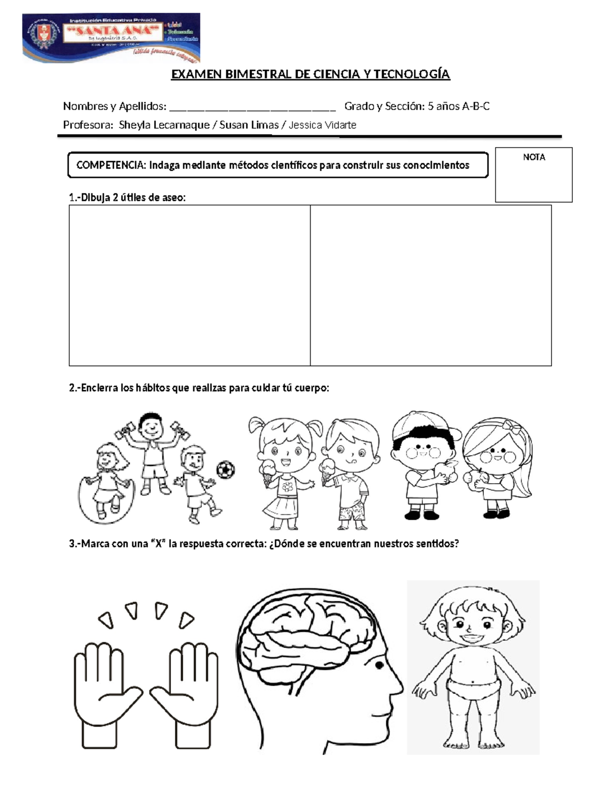 Examen Bimestral DE Ciencia 2023 - EXAMEN BIMESTRAL DE CIENCIA Y ...