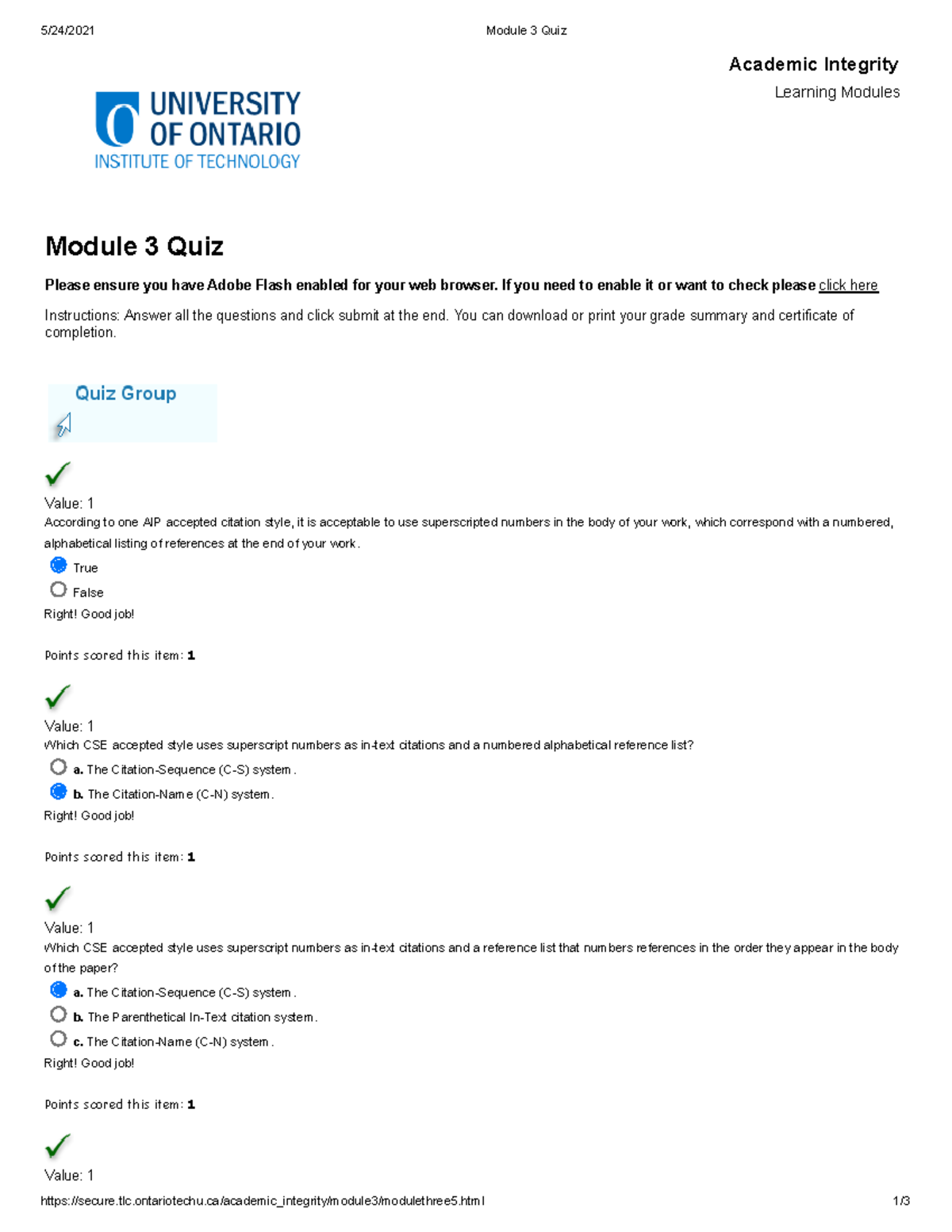 Module 3 Quiz - Assignment - 5/24/2021 Module 3 Quiz - Studocu