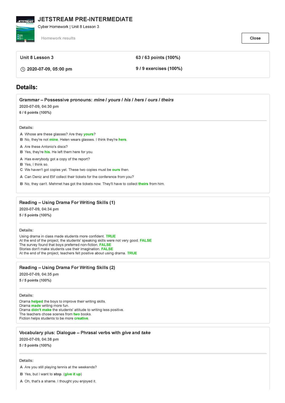 Jetstream-pre-intermediate-cyber-homework-unit-8-lesson-3 Compress ...